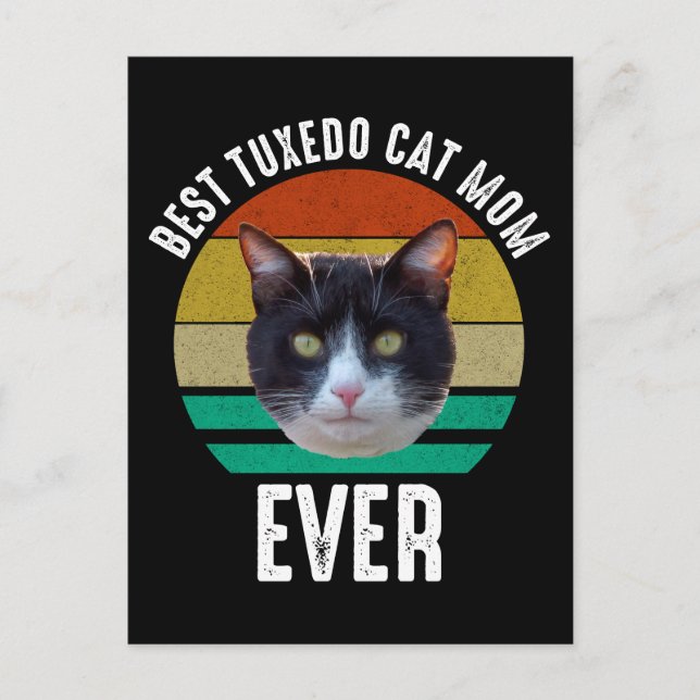 Carte Postale Meilleur Tuxedo Chat Maman jamais (Devant)