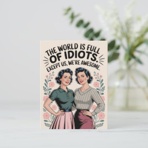 Carte Postale Meilleure amie drôle humour attentionné femmes ann
