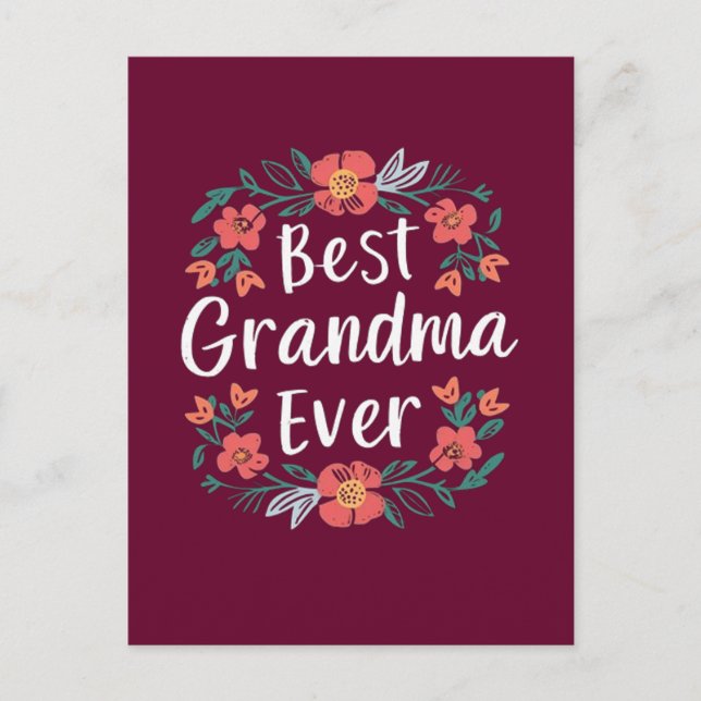 Carte Postale Meilleure grand-mère ever (Devant)