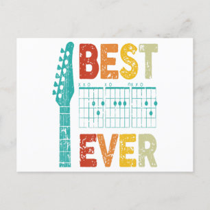 Carte Postale Meilleure guitare papa toujours accords meilleur p