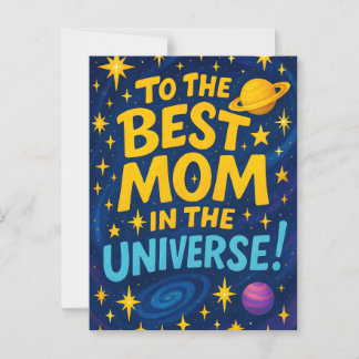 Carte Postale Meilleure maman dans l'univers - Fête des mères co