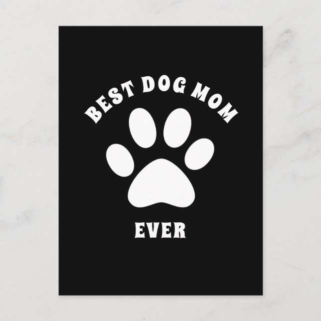 Carte Postale Meilleure maman de chien jamais texte personnalisé (Devant)