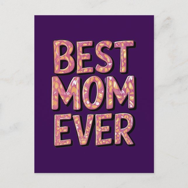 Carte Postale Meilleure maman ever  (Devant)