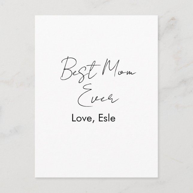 Carte Postale meilleure maman qui soit fête des mères nom date s (Devant)