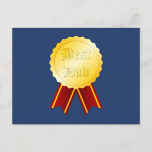 Carte Postale Meilleure médaille Papa Ruban Fête du Père