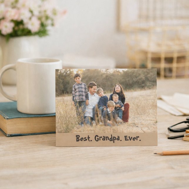 Carte Postale Meilleure photo de grand-père (Créateur téléchargé)