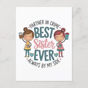 Carte Postale Meilleure Soeur Design - Art Celebration Siaterhoo