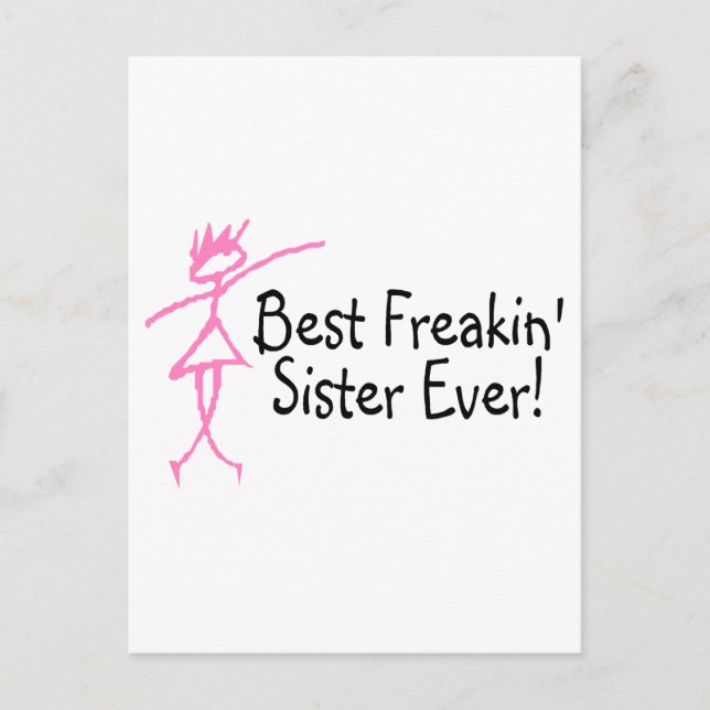Carte Postale Meilleure sœur incroyable (Devant)