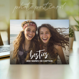 Carte Postale Meilleures amies avec photo et texte personnalisé