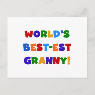 Carte Postale Meilleures couleurs vives de mamie au monde