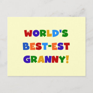 Carte Postale Meilleures couleurs vives de mamie au monde