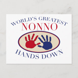 Carte Postale Meilleures mains Nonno vers le bas
