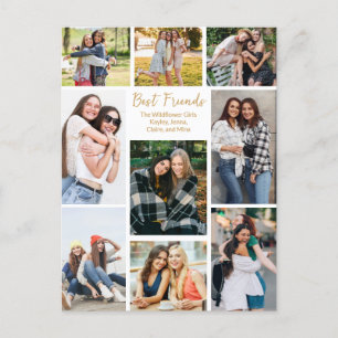 Carte Postale Meilleurs amis Photo Collage Mignon Personnalisé