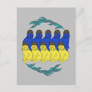 Carte Postale Meilleurs chats chats militaires ukrainiens