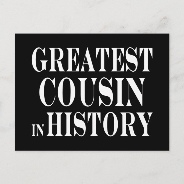 Carte Postale Meilleurs cousins, le plus grand cousin de l'histo (Devant)