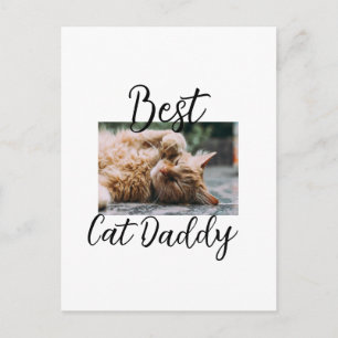 Carte Postale Meilleurs parents de chat Papa maman animal photo 