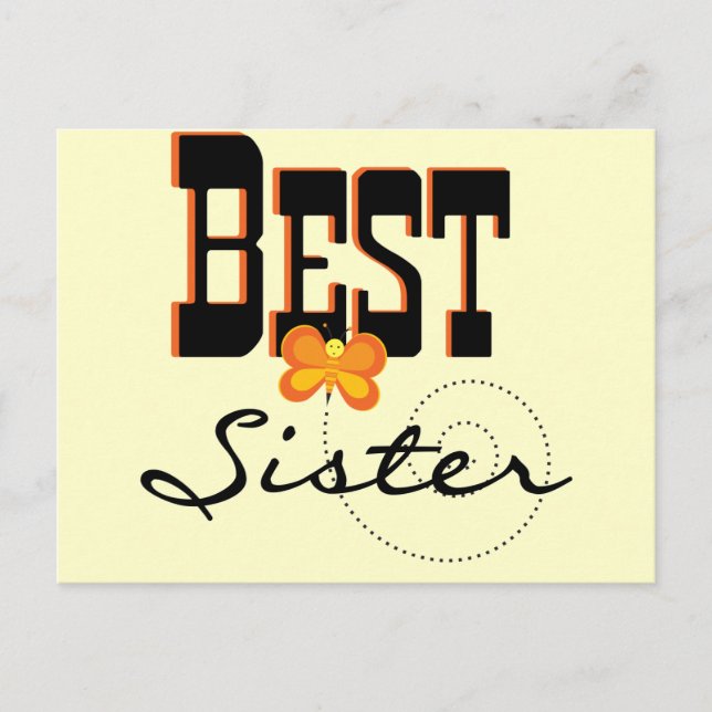 Carte Postale Meilleurs T-shirts et cadeaux de Soeurs (Devant)