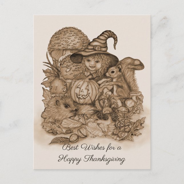 Carte Postale Meilleurs voeux pour un Bon thanksgiving (Devant)