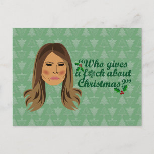 Carte Postale Melania Trump qui fait des folies sur Noël