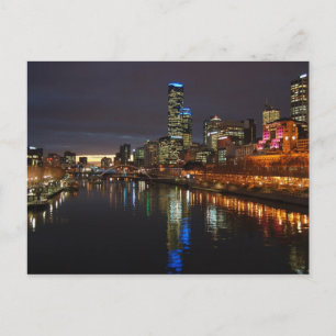 Carte Postale Melbourne Soirée Skyline