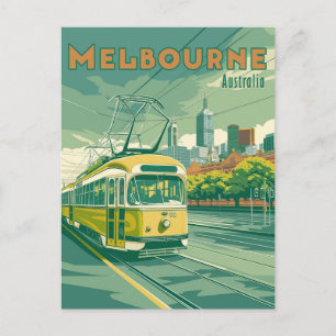 Carte Postale Melbourne Souvenir   Tramway Vintage Melbourne