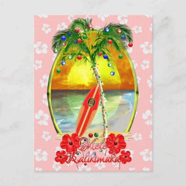 Carte Postale Mele Kalikimaka Surf (Devant)