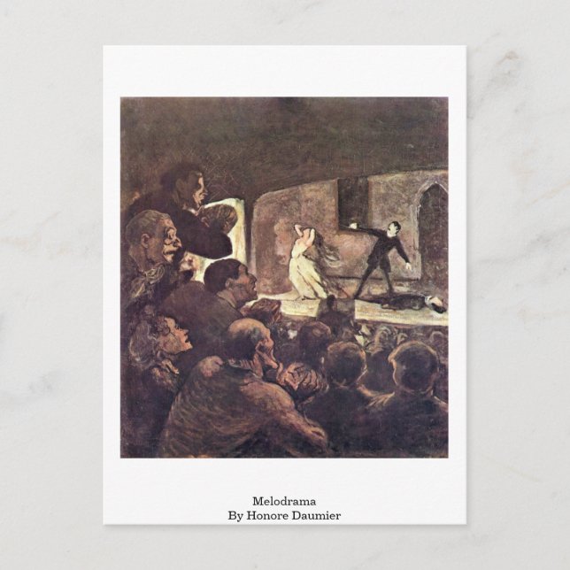 Carte Postale Melodrama Par Honore Daumier (Devant)