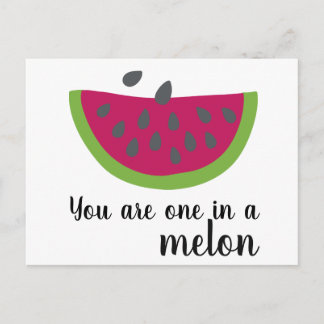 Carte Postale Melone mit Spruch - Postkarte