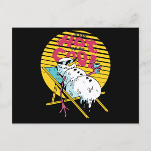 Carte Postale Melting Snowman tellement chaud pour être cool