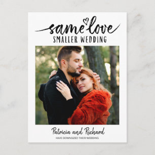 Carte Postale Même amour cœur mignon Mariage réduit 3 Photo Post