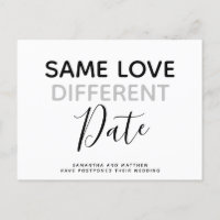 Même Amour Différente Date Simple Moderne Mariage