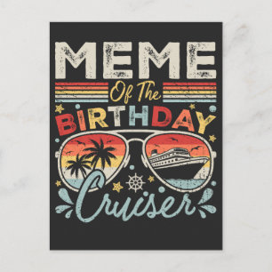 Carte Postale Mème des vacances du bateau de croisière d'anniver