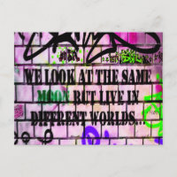 Même Lune Mondes Différents Graffiti colorés