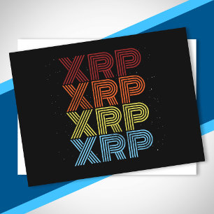 Carte Postale Mème XRP Crypto Retro Vintage Cryptomonnaie