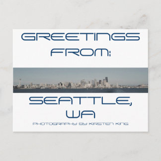 Carte Postale mémoire 2 371, REMERCIEMENTS, DE :, SEATTLE, WA, P