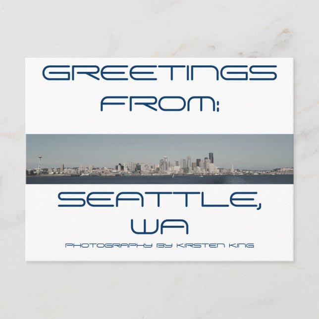 Carte Postale mémoire 2 371, REMERCIEMENTS, DE :, SEATTLE, WA, P (Devant)