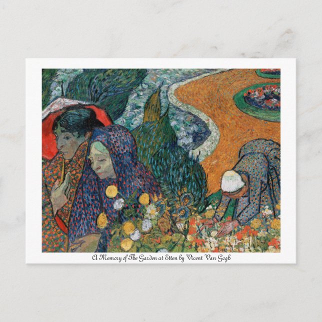 Carte postale Mémoire du jardin à Etten (Devant)