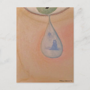 carte postale mémoire larme