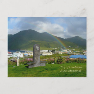 Carte Postale Mémorial d'Aleut dans la ville d'Unalaska