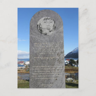 Carte Postale Mémorial de la réinstallation d'Aleut, île Unalask