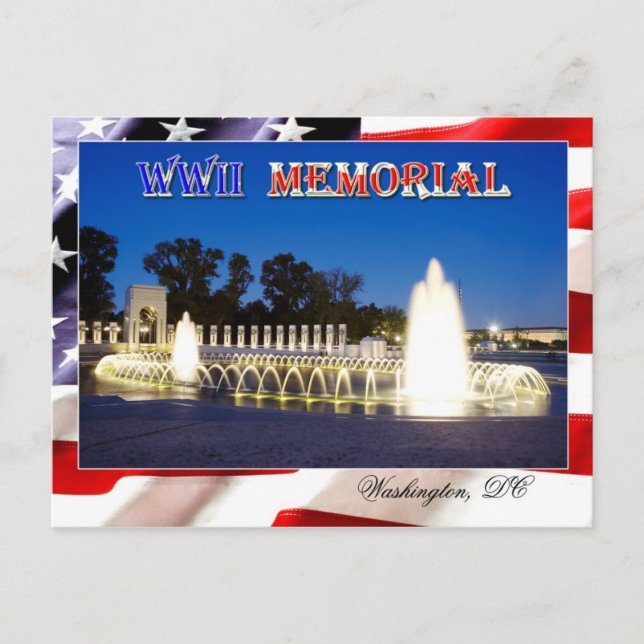Carte Postale Mémorial de la Seconde Guerre mondiale à Washingto (Devant)