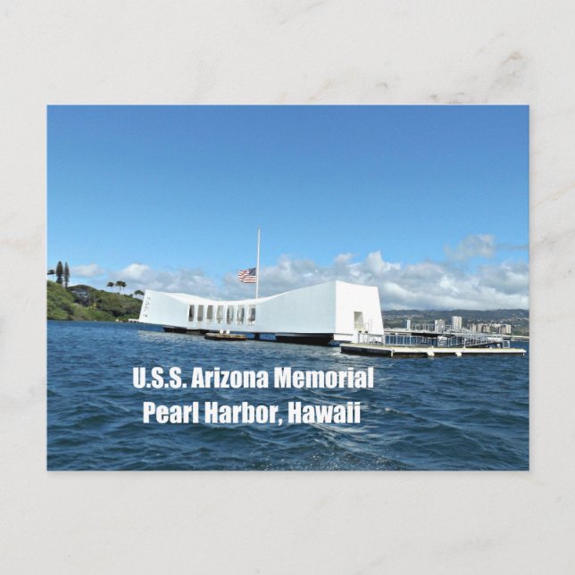 Carte Postale Mémorial de l'Arizona des États-Unis (Devant)