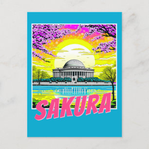 Carte Postale Mémorial Jefferson à fleurs de cerisier 