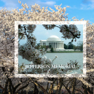 Carte Postale Mémorial Jefferson, Fleurs de cerisiers, Bassin De