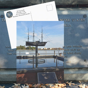 Carte Postale Mémorial maritime SS Savannah Géorgie Photographiq