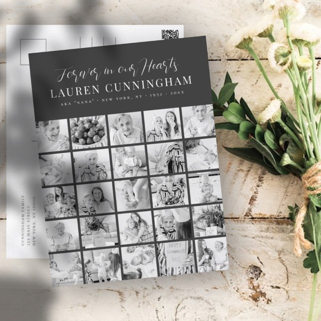 Carte Postale Mémorial moderne Simple Minimaliste 25 Photo Colla (Créateur téléchargé)