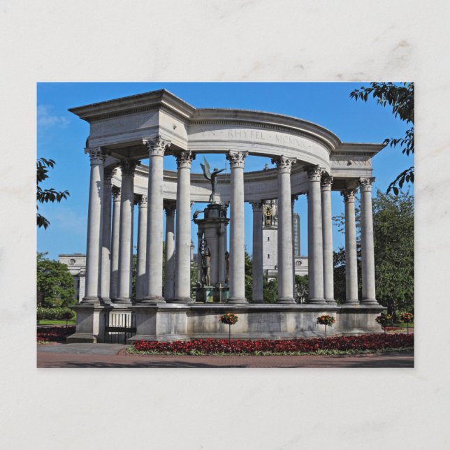 Carte Postale Mémorial national de guerre gallois Cathays Park,  (Devant)