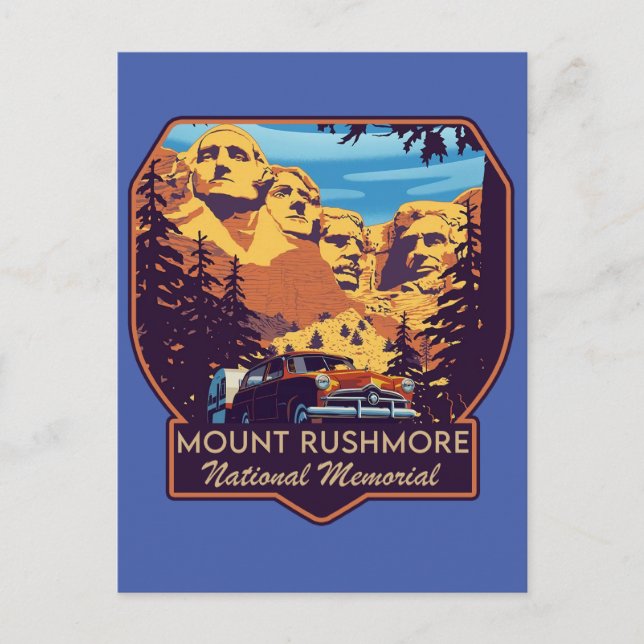 Carte Postale Mémorial national du mont Rushmore (Devant)