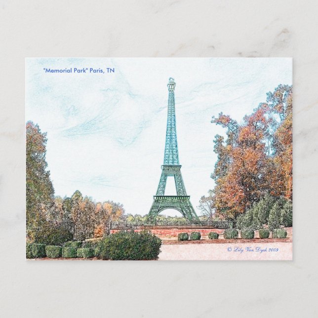 Carte Postale "Memorial Park" Paris, TN, (Devant)