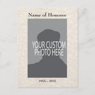 Carte Postale Memorial Service Memories Card with Photo